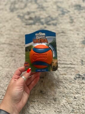 Ultra Ball Dog Toy - Orange & Blue
